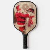 Vintager Weihnachtsfest Pickleball Schläger (Vorderseite)