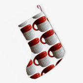 Vintager Weihnachtsfest Strumpf (Augen offen) Kleiner Weihnachtsstrumpf (Rückseite (Hängend))