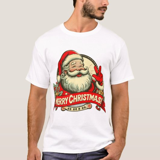 Vintager Weihnachtsfest T - Shirt (Vorderseite)