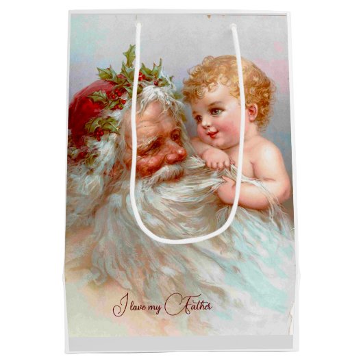 Vintager Weihnachtsgebrauch Mittlere Geschenktüte (Rückseite)