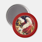 Vintager Weihnachtsgeschenk-Magnet Magnet (Vorderseite/Rückseite)