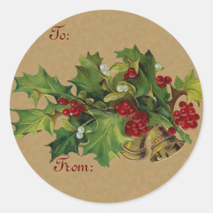 Vintager Weihnachtsgeschenk Runder Aufkleber