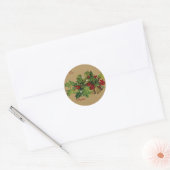 Vintager Weihnachtsgeschenk Runder Aufkleber (Umschlag)