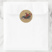 Vintager Weihnachtsgeschenk Runder Aufkleber (Tasche)
