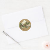 Vintager Weihnachtsgeschenk Runder Aufkleber (Umschlag)