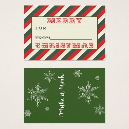 Vintager Weihnachtsgeschenk-Tag (Vorne & Hinten)