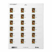 Vintager Weihnachtsgeschenk-Tag Adressaufkleber (Vorne)