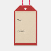 Vintager Weihnachtsgeschenk-Tag Geschenkanhänger (Rückseite)