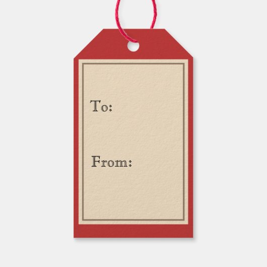 Vintager Weihnachtsgeschenk-Tag Geschenkanhänger (Rückseite)