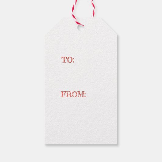 Vintager Weihnachtsgeschenk-Tag Geschenkanhänger (Rückseite)