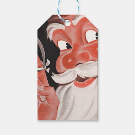 Vintager Weihnachtsgeschenk-Tag Geschenkanhänger (Vorderseite)