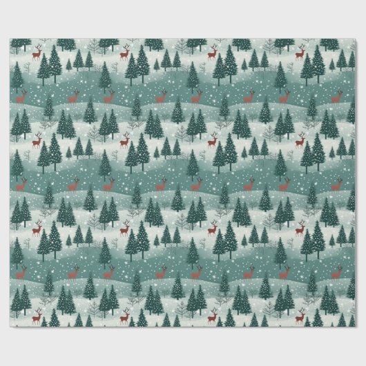 Vintager Weihnachtsgeschenkwrap Geschenkpapier (Flach)