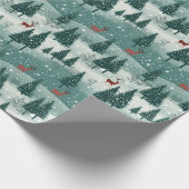Vintager Weihnachtsgeschenkwrap Geschenkpapier (Ecke)