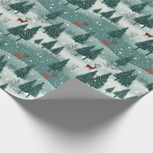 Vintager Weihnachtsgeschenkwrap Geschenkpapier (Ecke)