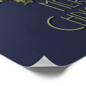 Vintager Weihnachtsjolly Poster (Ecke)