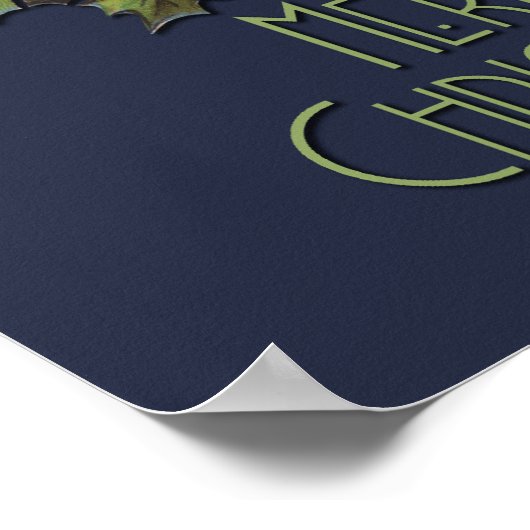 Vintager Weihnachtsjolly Poster (Ecke)