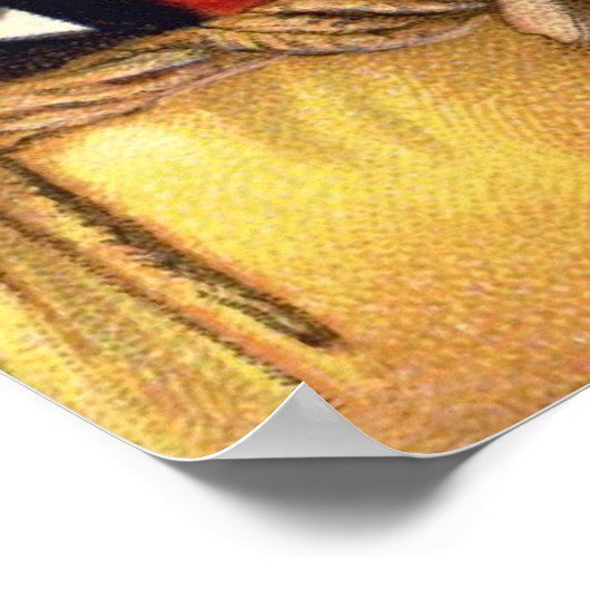 Vintager Weihnachtskalender Poster (Ecke)