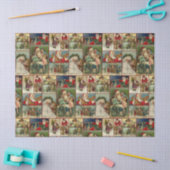 Vintager Weihnachtskartenentwurf Seidenpapier (Basteln)