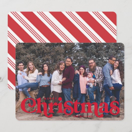 Vintager Weihnachtskartenstreifen Ankündigung (Vorne/Hinten)