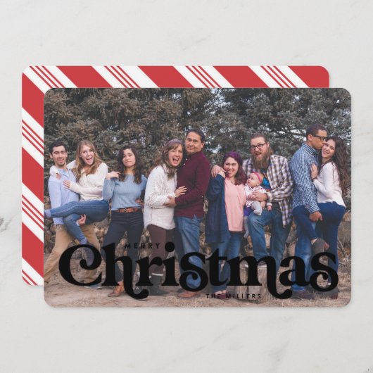 Vintager Weihnachtskartenstreifen Ankündigung (Vorne/Hinten)