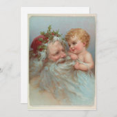 Vintager Weihnachtskinderurlaub Feiertagskarte (Vorne/Hinten)