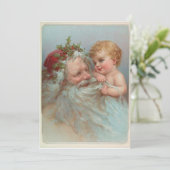 Vintager Weihnachtskinderurlaub Feiertagskarte (Stehend Vorderseite)