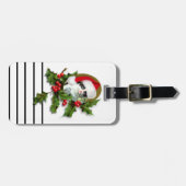 Vintager Weihnachtskitten Gepäckanhänger (Vorderseite horizontal)