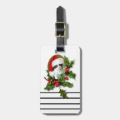 Vintager Weihnachtskitten Gepäckanhänger (Vorderseite vertikal)
