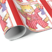Vintager WeihnachtsKitty Geschenkpapier (Rolleneckpunkt)