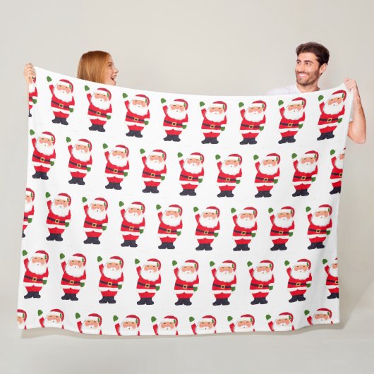 Vintager Weihnachtsklassiker Jolly Red Festival Fleecedecke (Beispiel)