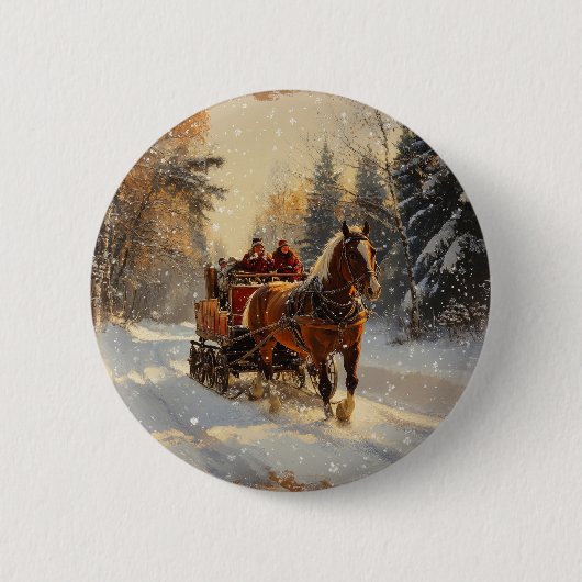 Vintager Weihnachtsknopf Button (Vorderseite)