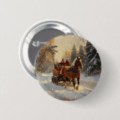 Vintager Weihnachtsknopf Button (Vorne & Hinten)
