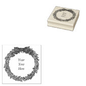 Vintager Weihnachtskranz hinzufügen Gummistempel (Stempel)