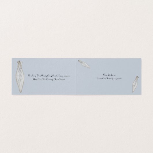 Vintager Weihnachtskugel Retrourlaub (Innenseite Aufgefaltet)