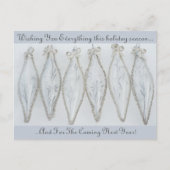 Vintager Weihnachtskugel Retrourlaub Postkarte (Vorderseite)