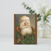 Vintager Weihnachtsmann 11 Feiertagspostkarte (Stehend Vorderseite)