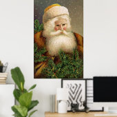 Vintager Weihnachtsmann 11 Poster (Heimbüro)