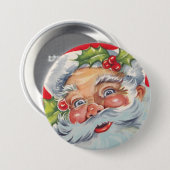 Vintager Weihnachtsmann 17 Button (Vorne & Hinten)
