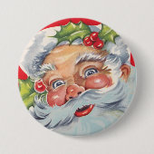 Vintager Weihnachtsmann 17 Button (Vorderseite)