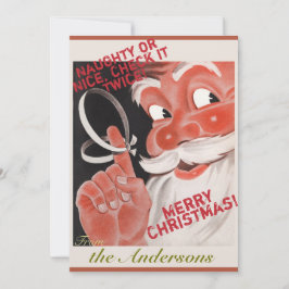 Vintager Weihnachtsmann 21 mit Weihnachtslied Einladung