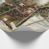 Vintager Weihnachtsmann 3 Geschenkpapier (Ecke)