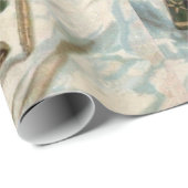 Vintager Weihnachtsmann 3 Geschenkpapier (Rolleneckpunkt)