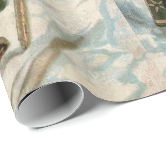 Vintager Weihnachtsmann 3 Geschenkpapier (Rolleneckpunkt)