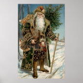 Vintager Weihnachtsmann 3 Poster (Vorne)