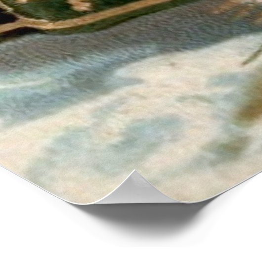 Vintager Weihnachtsmann 3 Poster (Ecke)