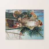 Vintager Weihnachtsmann 6 Puzzle (Horizontal)