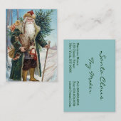 Vintager Weihnachtsmann 6 Visitenkarte (Vorne/Hinten)
