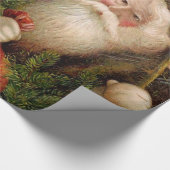 Vintager Weihnachtsmann 8 Geschenkpapier (Ecke)