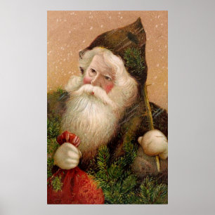 Vintager Weihnachtsmann 8 Poster