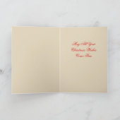 Vintager Weihnachtsmann am Weihnachtsmorgen Feiertagskarte (Innenseite)